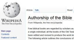 Wikipedia - Bible